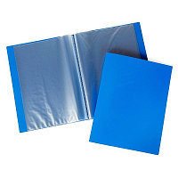 Папка пластиковая "Hatber", А4, 10 вкладышей, 500мкм, корешок 9мм, серия "Line - Синяя"