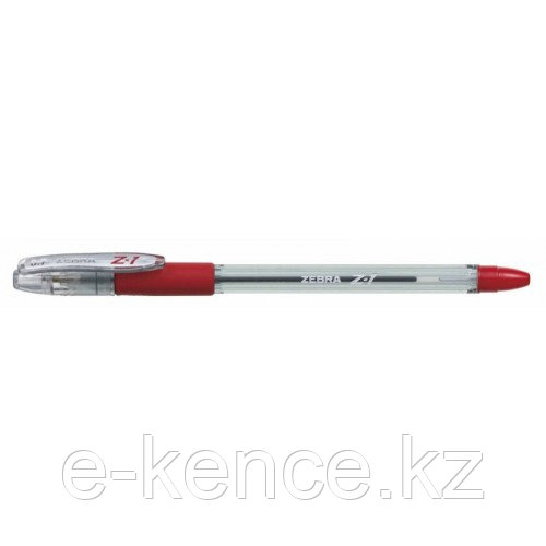 Ручка шариковая красные чернила 0.7мм с резиновой манжеткой Z-1 ZEBRA - фото 1 - id-p111394836