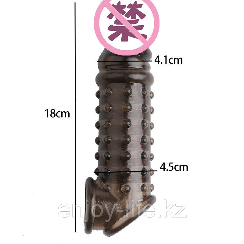 Насадка на половой член (ребристая с шипиками 175 мм.)