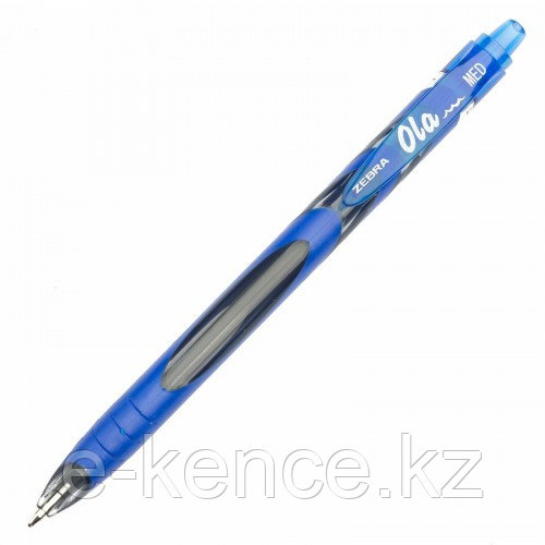 Ручка шариковая синие чернила 1.0мм с резиновой манжеткой автоматическая OLA ZEBRA - фото 1 - id-p111394920