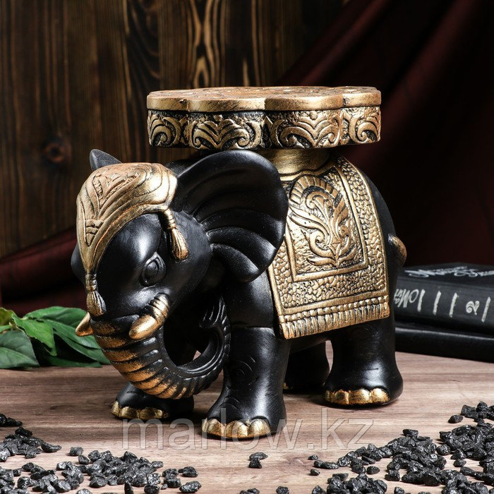 Статуэтка-подставка "Слон", большой, чёрный, 29 х 25 см - фото 1 - id-p111395072