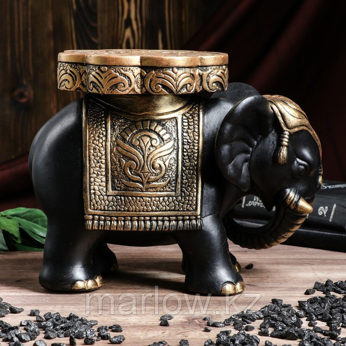 Статуэтка-подставка "Слон", большой, чёрный, 29 х 25 см - фото 2 - id-p111395072