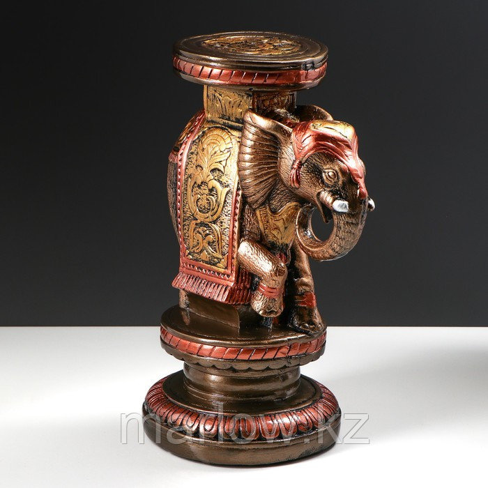 Подставка декоративная "Индийский слон", бронзовая, 34 см, микс - фото 1 - id-p111395101