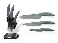 2654 FISSMAN Набор ножей 4 пр. JAZZ premium на акриловой подставке (черные керамические лезвия)