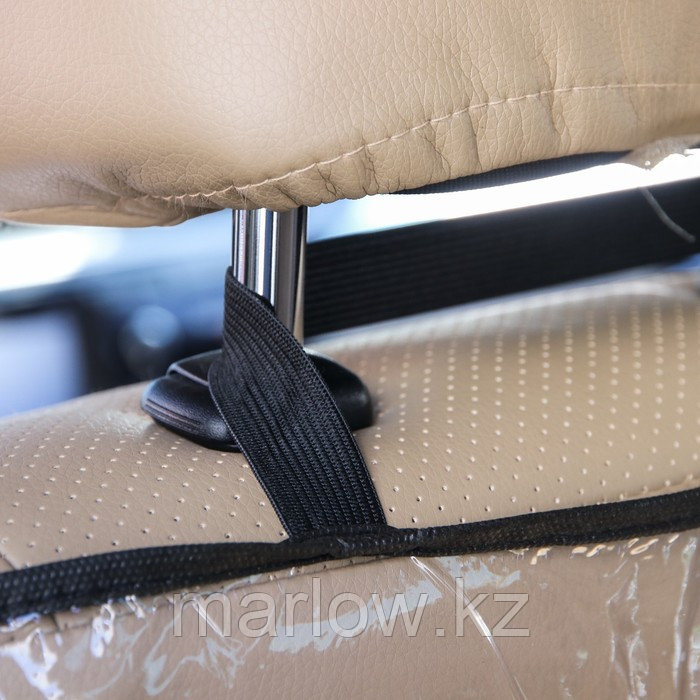 Защитная накидка на спинку сиденья автомобиля, 60х40, ПВХ, 2 кармана - фото 3 - id-p111396756