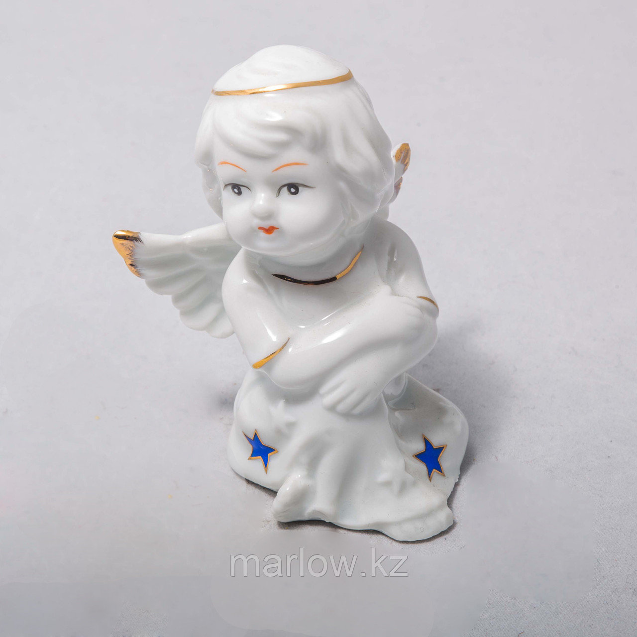 Фарфоровая статуэтка "Задумчивый Ангел" (9см) - фото 1 - id-p111397057