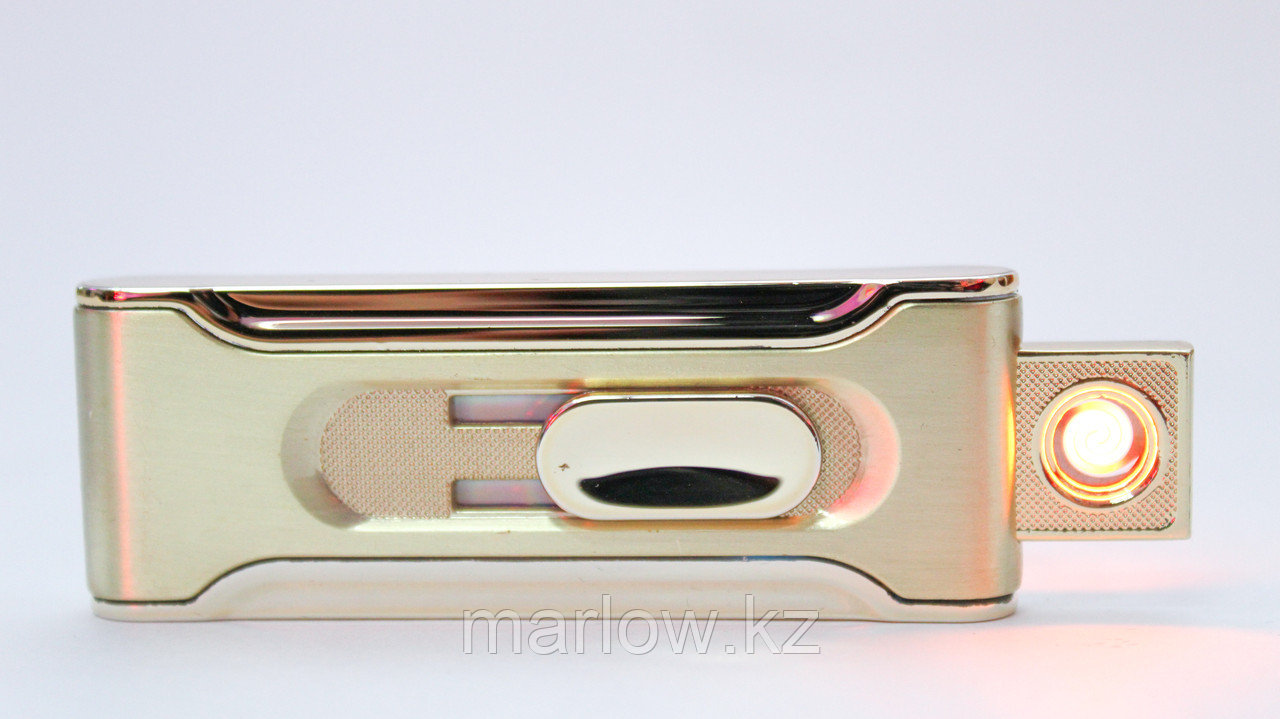 Электронная USB зажигалка, Cattle, платиновая - фото 1 - id-p111397399