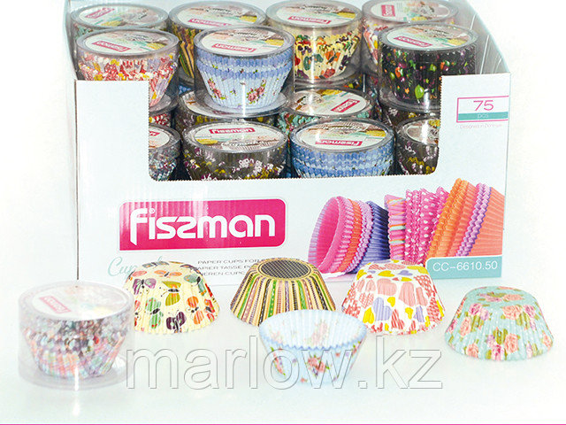 6610 FISSMAN Комплект из 75 кондитерских формочек 50x32,5 мм (жиростойкая бумага) - фото 1 - id-p111398562