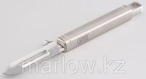 6408 GIPFEL Нож для чистки овощей P-форма MEGAPOLIS (нерж. сталь) - фото 1 - id-p111398812