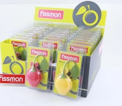 7714 FISSMAN Силиконовый фильтр для заваривания чая в форме лимона или клубники - фото 1 - id-p111398915