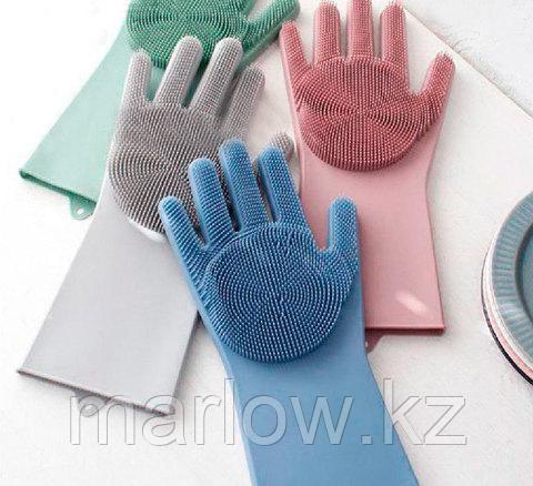 Перчатки-щетки многоцелевые силиконовые - фото 1 - id-p111401447