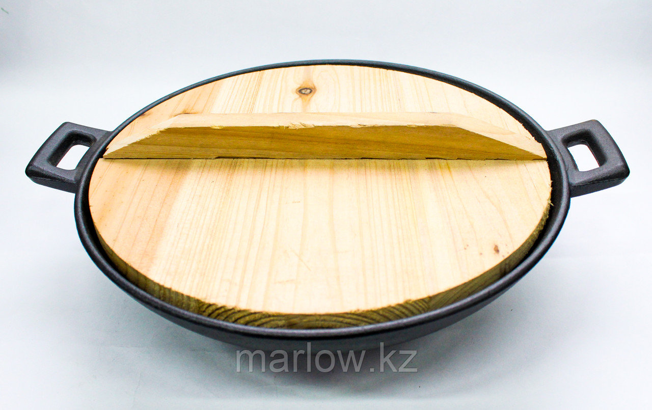 Сковорода садж, деревянная крышка, D 24 см - фото 1 - id-p111401106