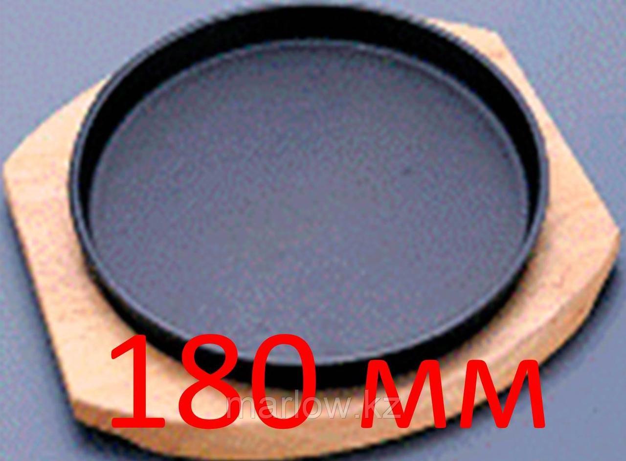 Сковорода-жаровня, круглая, на деревянной подставке, 180 мм - фото 1 - id-p111401110