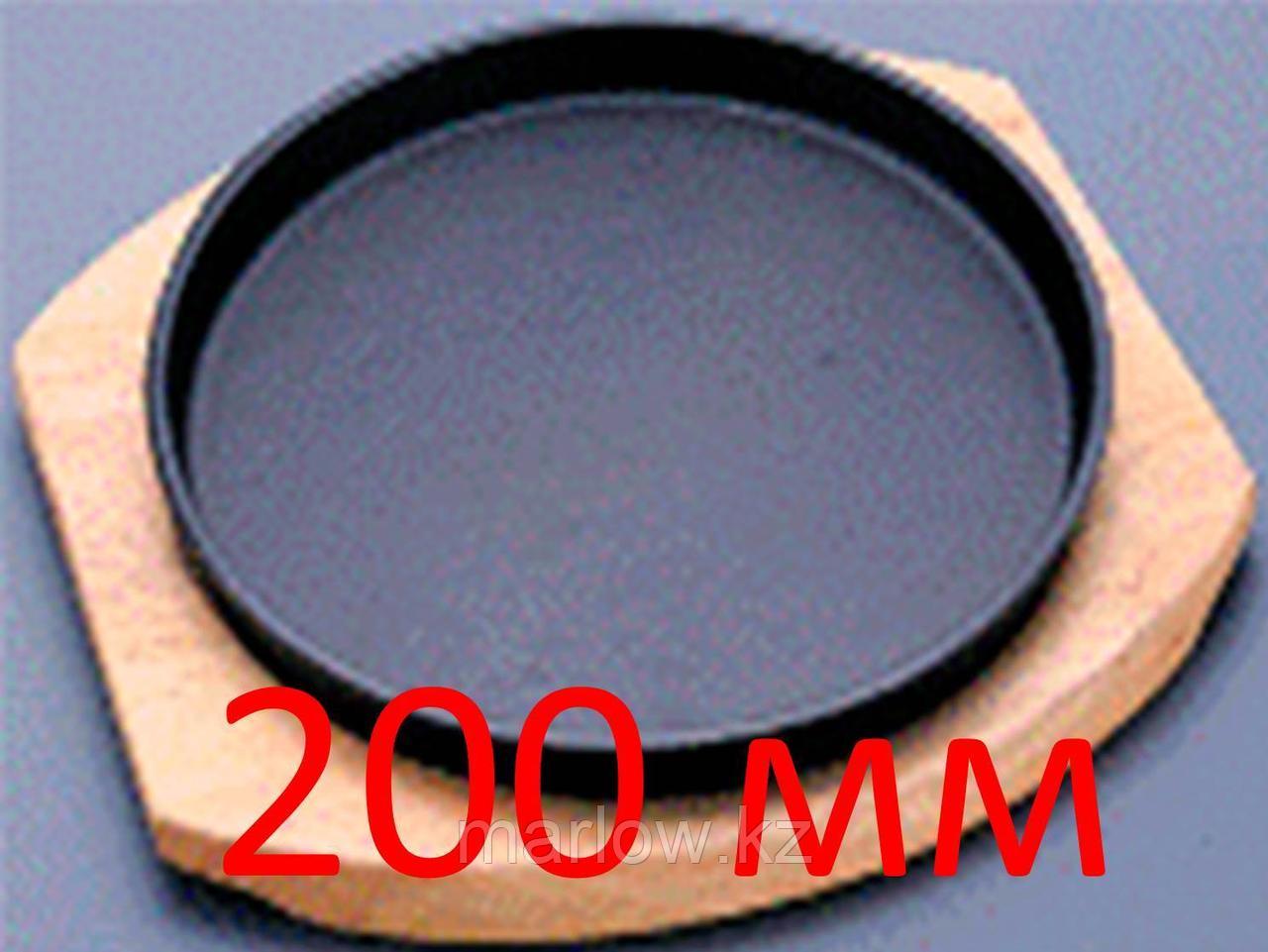 Сковорода-жаровня, круглая, на деревянной подставке, 200 мм - фото 1 - id-p111401111