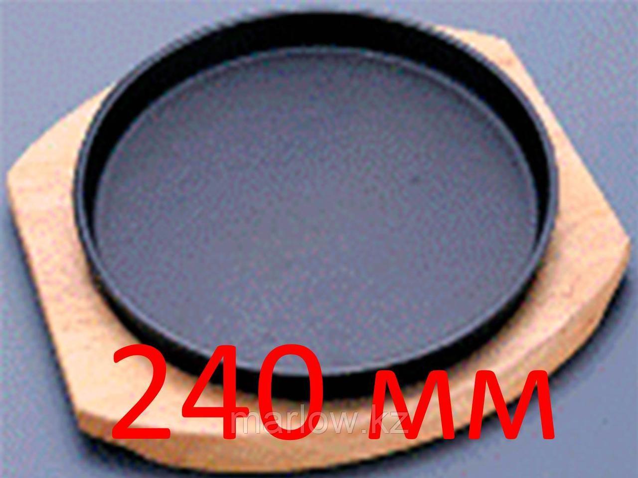 Сковорода-жаровня, круглая, на деревянной подставке, 240 мм - фото 1 - id-p111401113