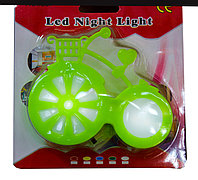 LED ночник в розетку "Велосипед", зеленый