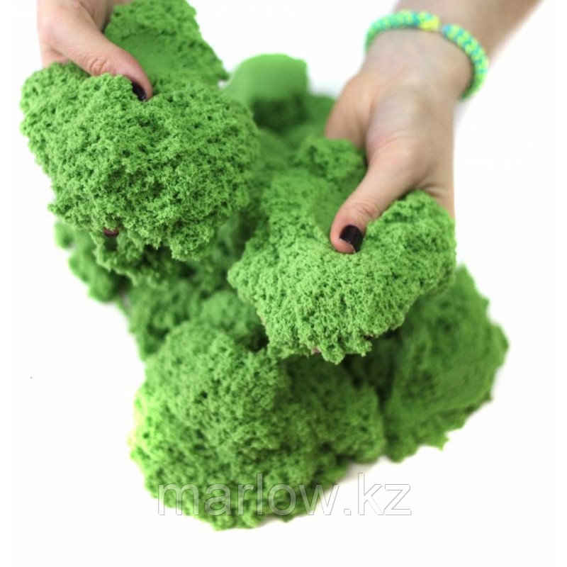 Кинетический песок 1 кг (Зеленый), Россия - фото 1 - id-p111401891