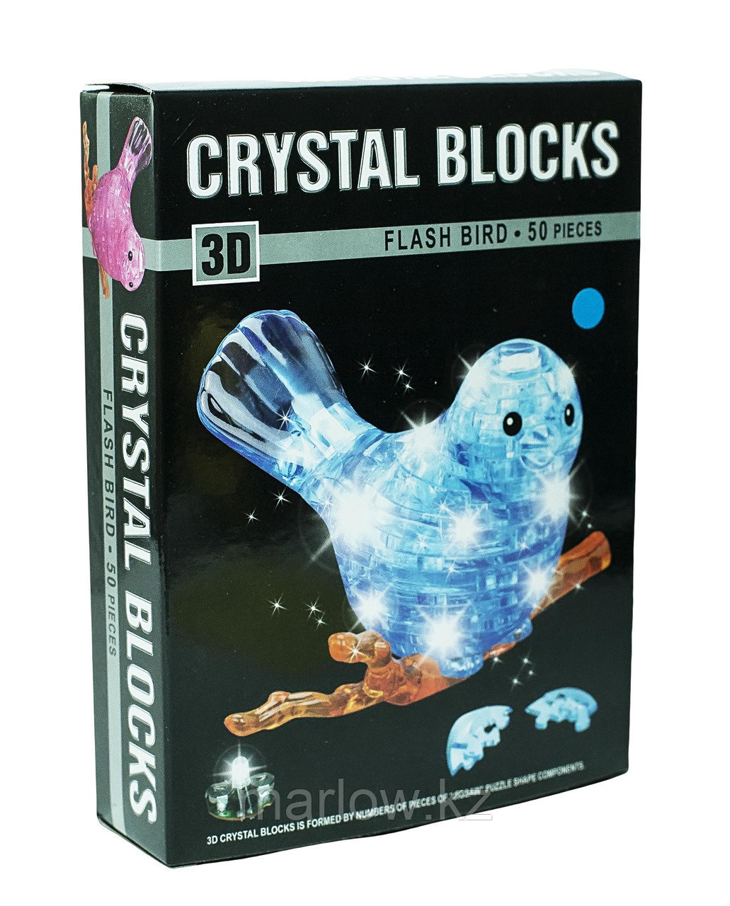 3d Crystal Puzzle головоломка "Птичка на ветке, с подсветкой" - фото 1 - id-p111401988