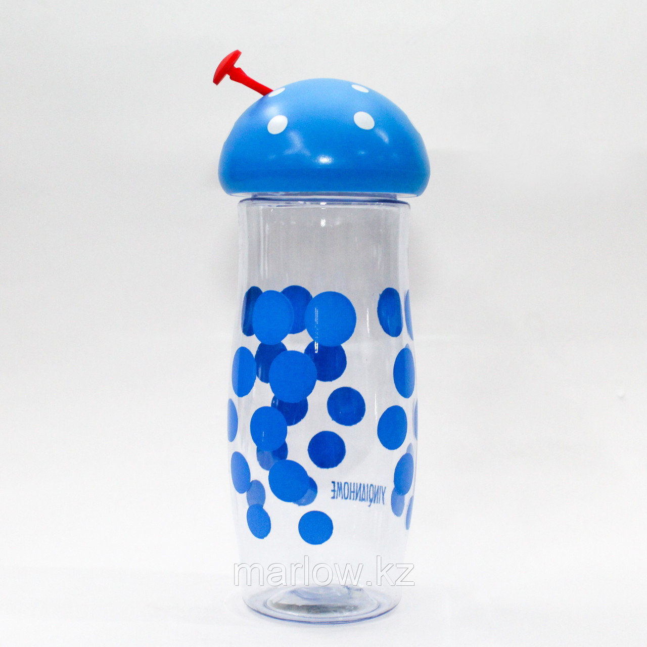 Эко бутылка для воды "Грибочек", 0,4 л, синяя - фото 1 - id-p111402224