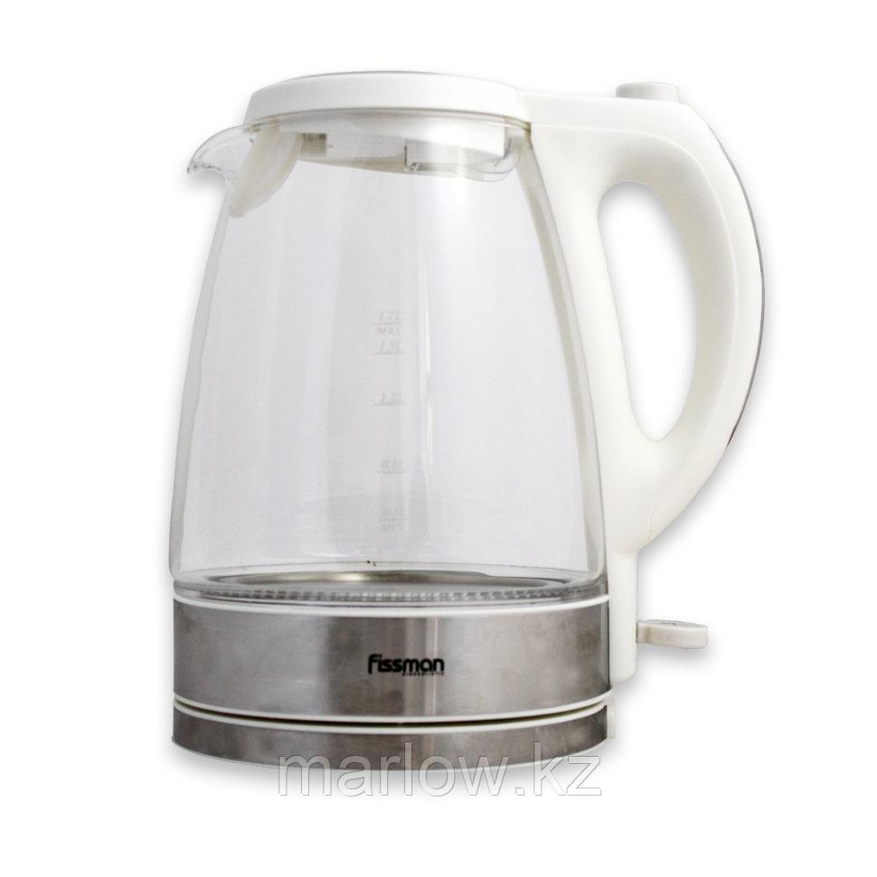 5903 FISSMAN Чайник электрический APPETITE белый 1,7 л с прозрачным корпусом (нерж. сталь) - фото 1 - id-p111402287