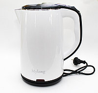 Электрический чайник MYLONG MY-2588, нержавеющая сталь, белый, 2,5 л.