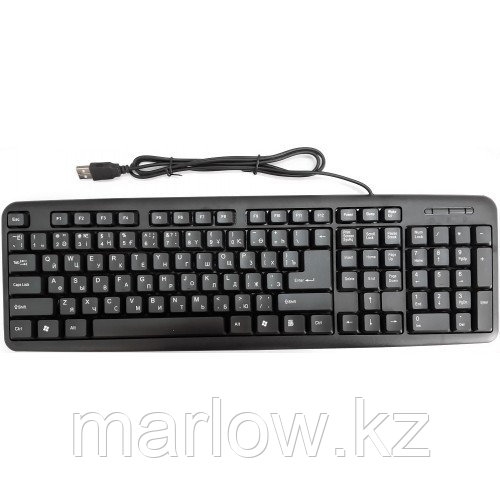 Клавиатура "KME KB-5A81U Desktop Keyboard , eng / rus/ kaz,Black, USB кор- 30шт" - фото 1 - id-p111402911