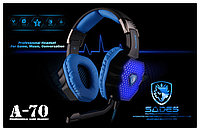 Наушники "Headphones+ microphone SADES A70 Gaming,Series,7in1 Sound Efect,Deep Bass,Ø 50mm,16Ω ± 15 "