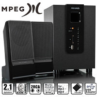 Колонки "Microlab M-100 U 2.1 with Subwoofer 9W RMS (2,5Wx2 + 4W),Black кор-8шт"