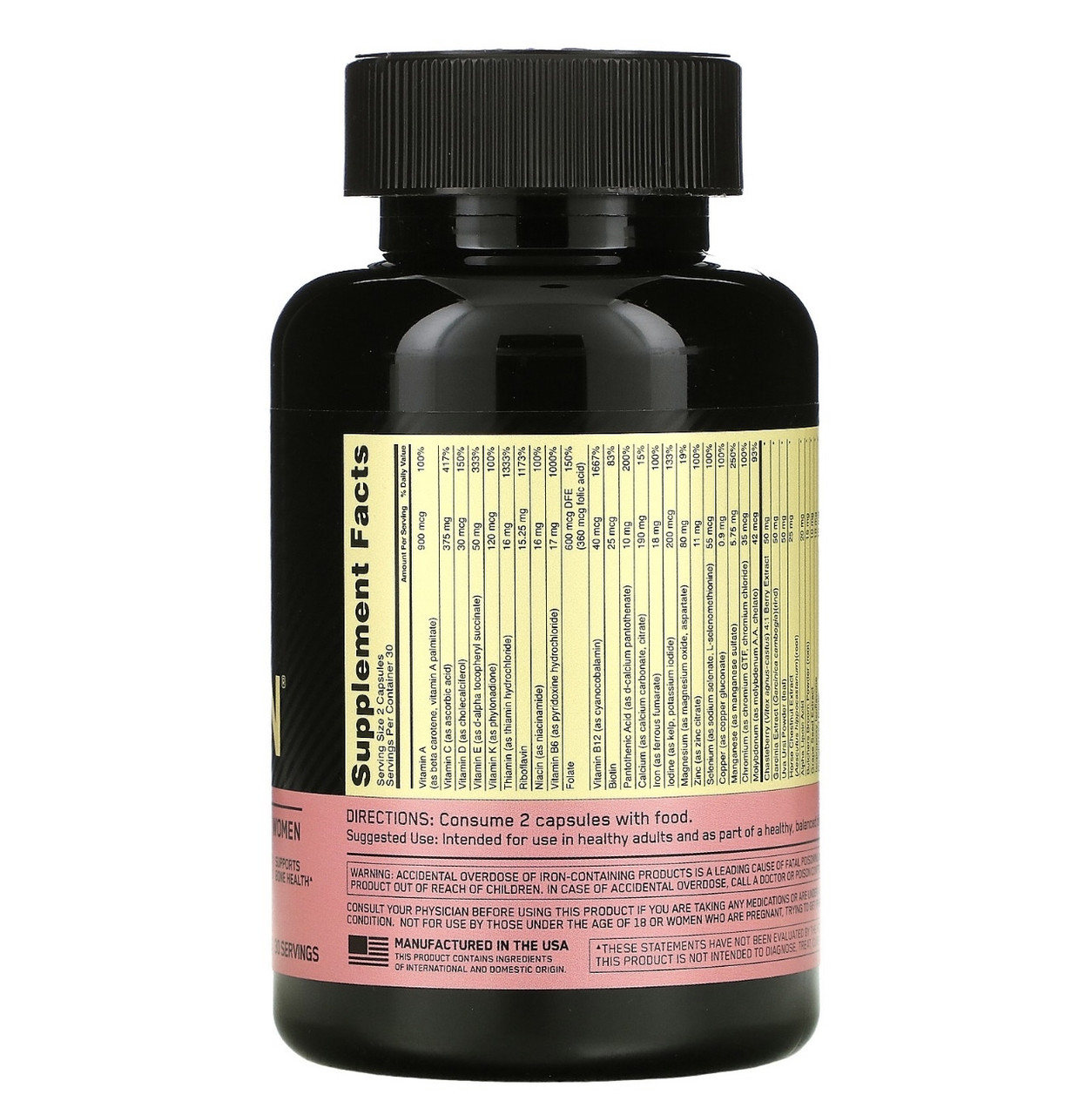 Optimum nutrition opti-women 60 капсул - фото 2 - id-p111403429