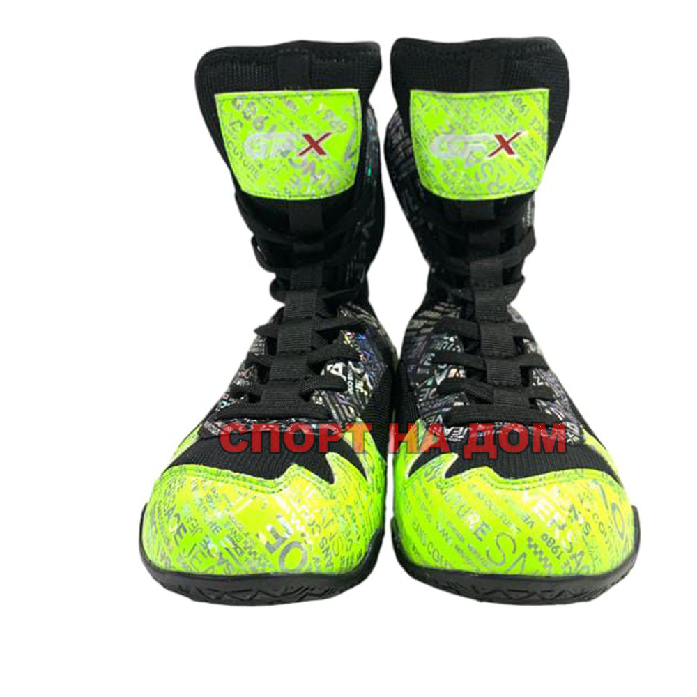 Обувь для занятий боксом GFX PRO-X 38 Green/Black - фото 2 - id-p111403428