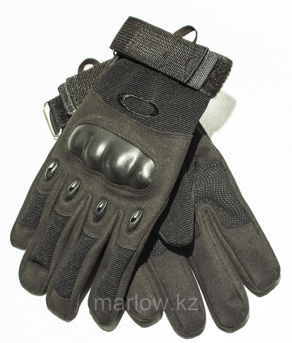 Тактические перчатки черные. Полнопалые, с усиленной защитой - фото 1 - id-p111404745
