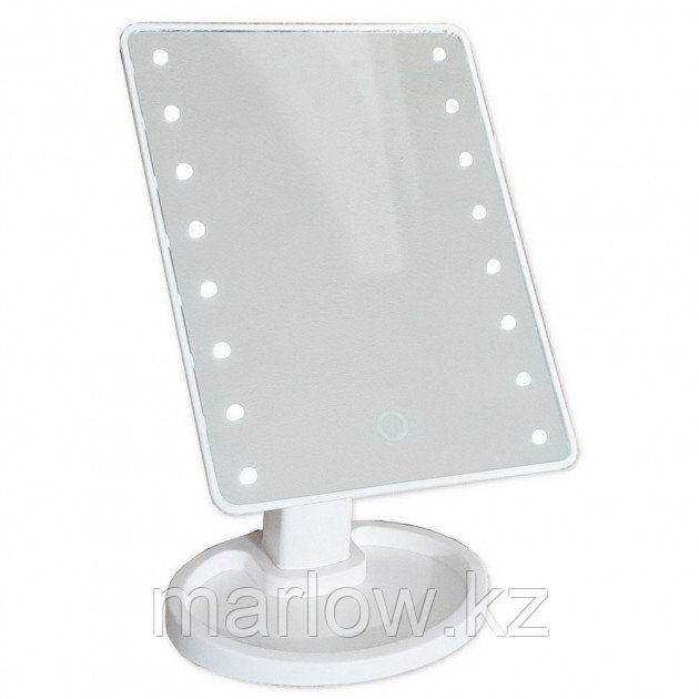 Зеркало для макияжа с 16 LED подсветкой Mirror White, белый - фото 1 - id-p111406979