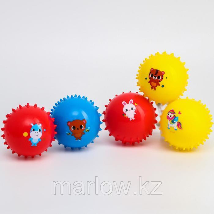 Набор развивающих массажных мячиков, «Веселый Ёжик», d= 8 см, мягкие, цвет МИКС - фото 1 - id-p111407378