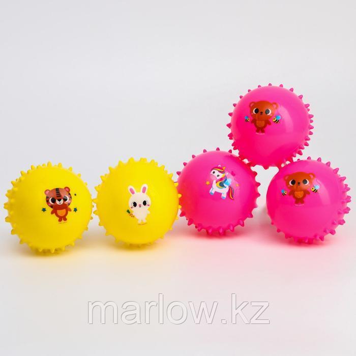 Набор развивающих массажных мячиков, «Веселый Ёжик», d= 8 см, мягкие, цвет МИКС - фото 3 - id-p111407378
