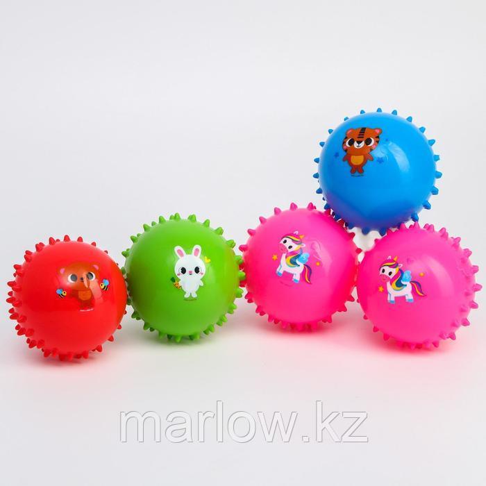 Набор развивающих массажных мячиков, «Веселый Ёжик», d= 8 см, мягкие, цвет МИКС - фото 4 - id-p111407378