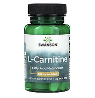 Swanson L-карнитин, 500мг, 30 таблеток