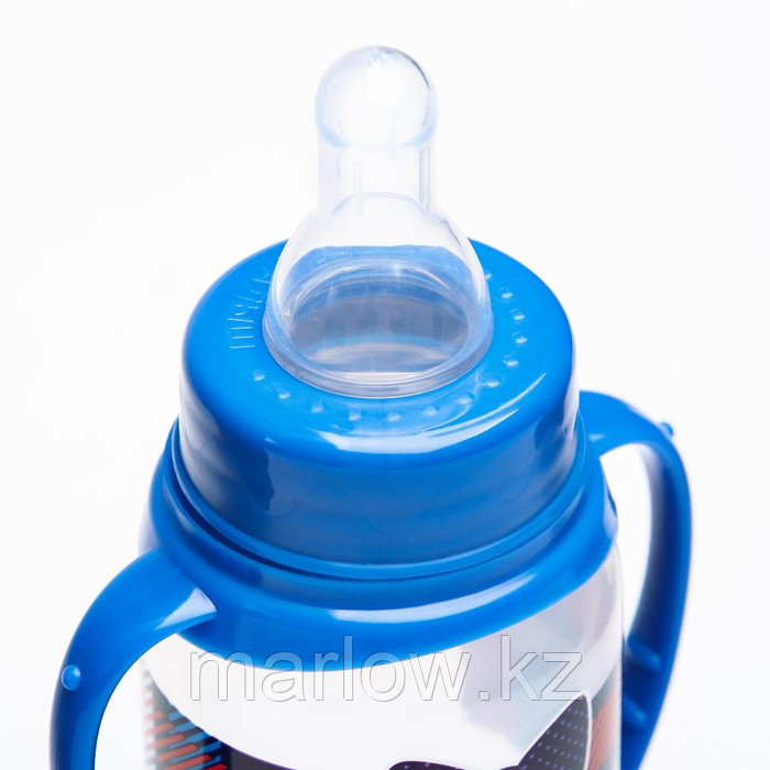 Бутылочка для кормления «Маленький босс» детская классическая, с ручками, 150 мл, от 0 мес., цвет си ... - фото 3 - id-p111414643