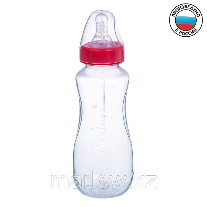 Бутылочка для кормления детская приталенная, 250 мл, от 0 мес., цвет красный - фото 1 - id-p111414646