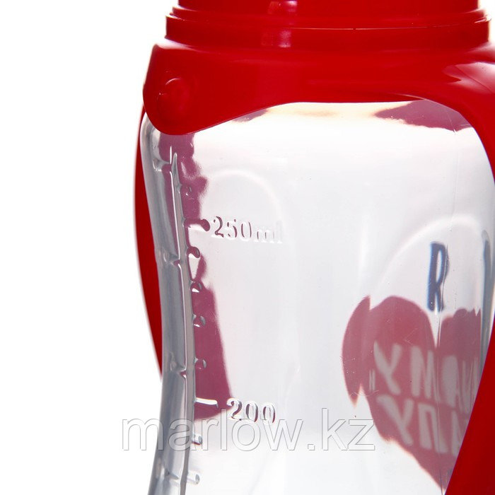 Бутылочка для кормления «Люблю маму и папу» детская приталенная, с ручками, 250 мл, от 0 мес., цвет ... - фото 4 - id-p111414660