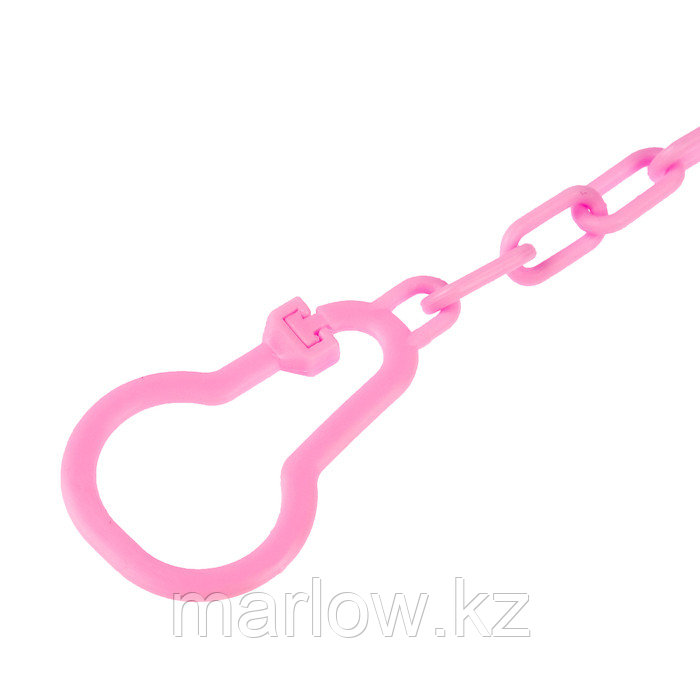 Держатель для пустышки , «Маленькая леди», на цепочке, цвет розовый - фото 4 - id-p111414670