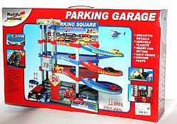 Набор игровой "Парковка - гараж многоярусный с машинками и вертолётом"