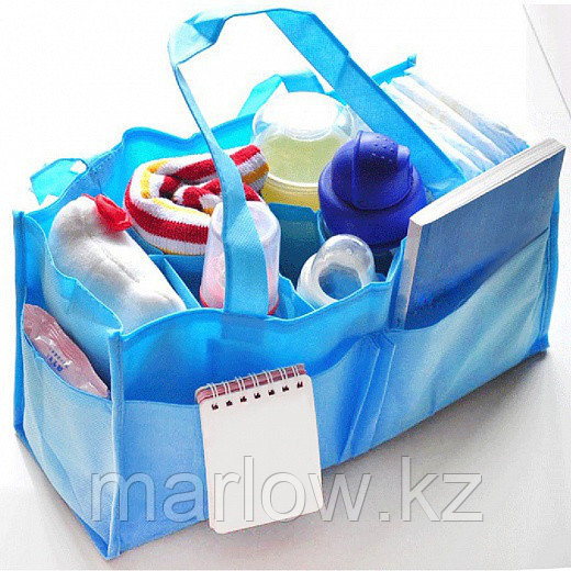Вместительная сумка супер-мамы Mummy Bag, голубая - фото 3 - id-p111415547