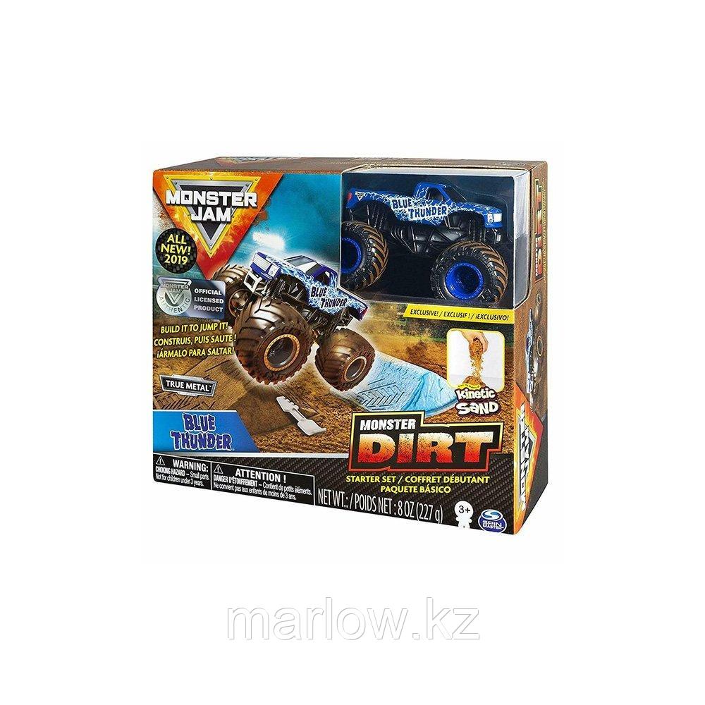 Monster Jam 6045198-BLU Монстр Джем Blue Thunder игровой набор с машинкой и кинетическим песком - фото 4 - id-p111410782