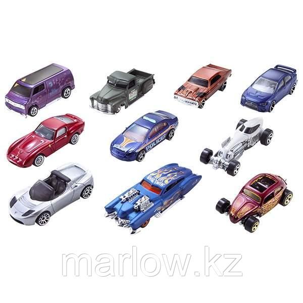 Hot Wheels 54886 Хот Вилс Подарочный набор из 10 машинок, в ассортименте - фото 1 - id-p111412714