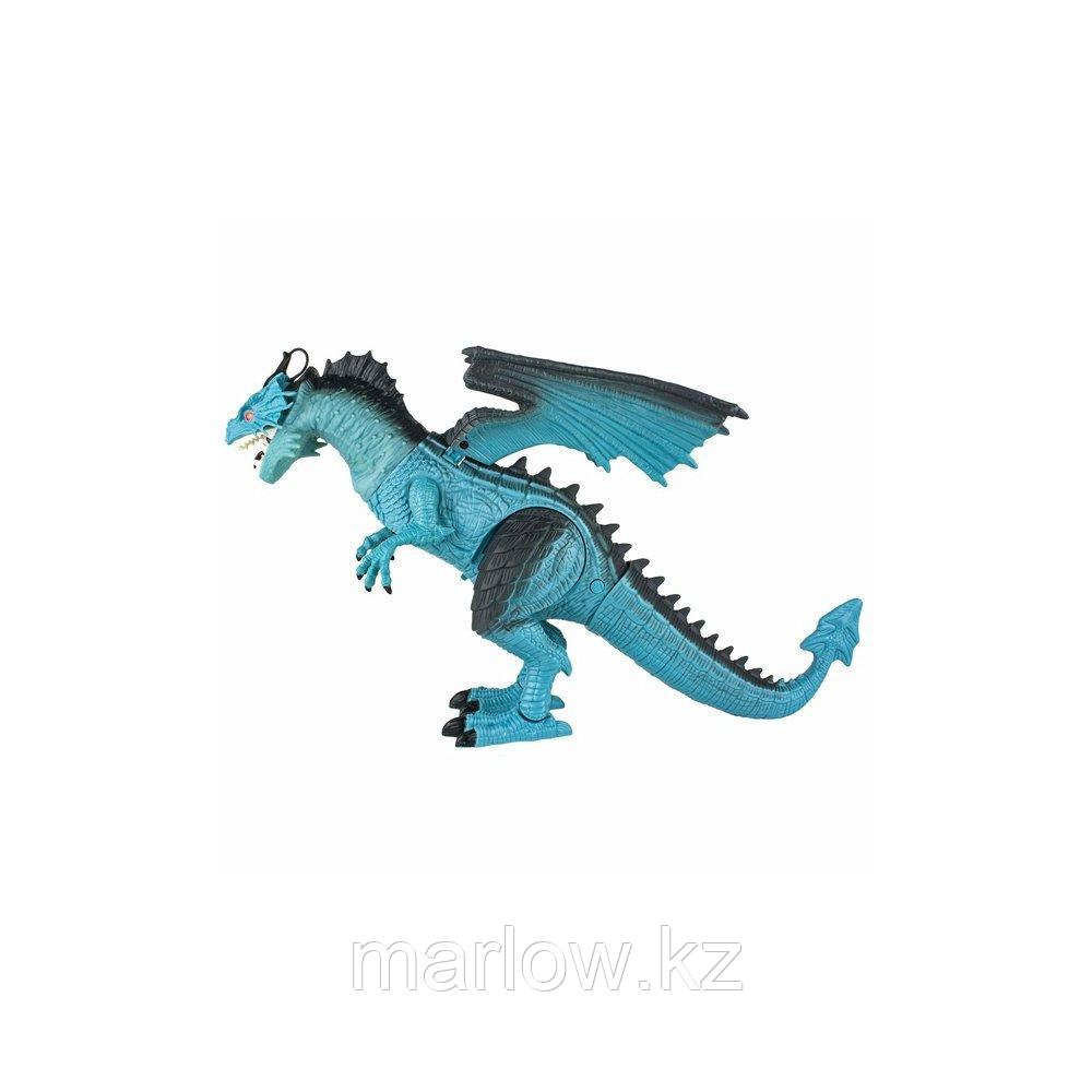 1toy T16703 Ледяной Дракон на ИК управлении (звук, свет, движение, парогенератор), голубой - фото 2 - id-p111411784