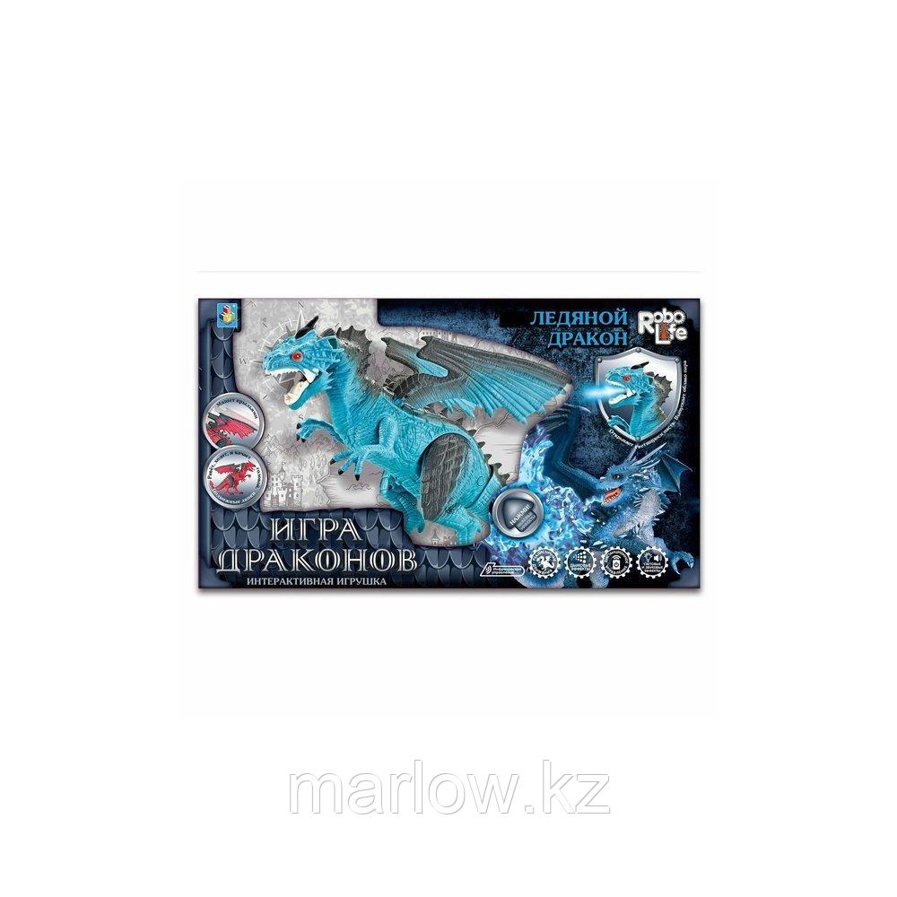 1toy T16703 Ледяной Дракон на ИК управлении (звук, свет, движение, парогенератор), голубой - фото 4 - id-p111411784