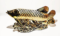 Статуэтка "Золотая рыбка", металл, 35 см