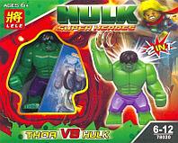 Конструктор LELE "SUPER HEROES / SUPER HEROES" Арт.78020 2в1 "HULK & SPIDER & THOR / ХАЛК және ТОР"