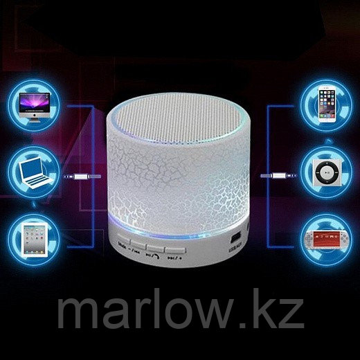 Bluetooth колонка с цветомузыкой, белая - фото 2 - id-p111419565