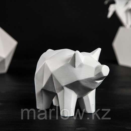 Копилка Свинка оригами, 13 х 17 см, белый, Символ года 2019 - фото 2 - id-p111420546